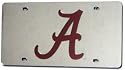 Alabama Crimson Tide Laser Cut Silver License Plate
