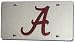 Alabama Crimson Tide Laser Cut Silver License Plate - SET OF 6 - Sports Merchandise