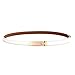 KaLeido Women's Plaque Buckle Solid Color Skinny Waist Belt (24-28, White)