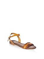 JULIE JULIE Sandalias planas (Cuero / Ocre)