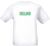 IRELAND - GREEN LETTERING - Country Series - White T-shirt