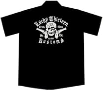 Pirate Pistols Biker Work Shirt, Lucky 13