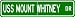 USS MOUNT WHITNEY LCC 20 Street Sign - Navy