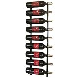 VintageView 9 Bottle Wine Rack (1 Deep - Black