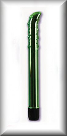 Bling Bling Shimmer G 6 1/2 Inch Ultra-Slim Multi-Speed Waterproof Vibrating Massager - Green