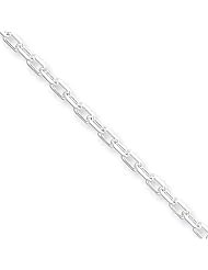 .925 Sterling Silver 2.2mm Fancy Diamond Cut Open Link Cable Chain