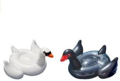 LXTTECH Giant Inflatable Black Swan and White Swan Float Toy for Swimming Pools &amp; Beach