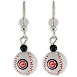 Chicago Cubs Baseball Dangle Earrings