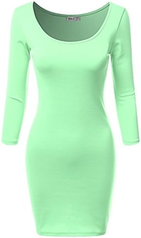 SJSP Round Neck Mini Dress Polka Dot LIGHTGREEN Studded Dress,M