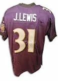 Jamal Lewis Baltimore Ravens Autographed Authentic NFL Reebok Purple Jersey