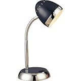 Normande Lighting 40W High Intensity Desk Lamp. 15' High with a Black Painted Finsih and Chrome Accents.
