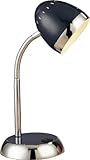 Normande Lighting 40W High Intensity Desk Lamp, 15-Inches, Black Painted Finish and Chrome Accents