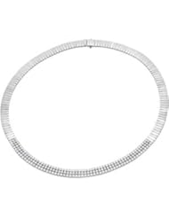 14K White Gold 8 ct. Diamond Necklace - 16