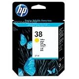 HP 38 Yellow Pigment Ink Cartridge in Retail Packaging