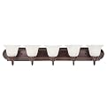 Casual Bronze 5-Bulb Vanity - Marble Shade (7x36")
