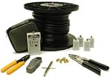 250ft RG6 Quad Shield Coaxial Cable Installation Kit with Tester