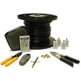 Buy 250ft RG6 Quad Shield Coaxial Cable Installation Kit with Tester by CTG