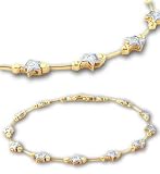 14kt Two-Tone Gold And Diamond Star Bracelet