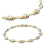14kt Two-Tone Gold And Diamond Star Bracelet