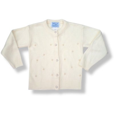 Buy Girls Acrylic Sweater with All-Over Pearls in Pink