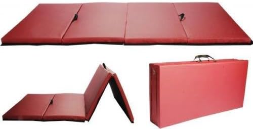 Burgundy 8'x4'x2" Gymnastics Mat Velcro Connectable MMA Martial Arts Fitness R4 New