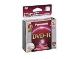 PAN LM-RF30V5 FIVE PACK SINGLE SIDED 30 MINUTE DVD-R DISC FOR DVD CAMC