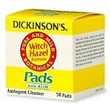 Dickinson's Astringent Cleanser Pads with Aloe - 50 ea