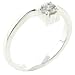 Sterling Silver Round Cut Cz Angle Promise Wedding Engagement Solitaire Ring