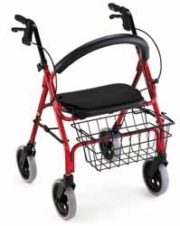 Cruiser Deluxe Rolling Walker Burgandy(Cap 250lb), 1/Ea