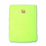Baby Boum Cotton Rich Green Changing Mat Cover with Cute Squirrel Appliqué Design