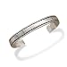 Oxidized Men's Cuff Bracelet With Rope Design title=