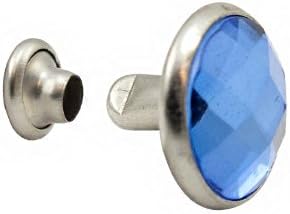 Springfield Leather Company Denim Blue 5mm Crystal Rivets 10pk