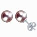 Natural Lavender 5.5-6mm 14k Gold Cultured Pearl Stud Earrings (Available: Sterling Silver or 14K White Gold)