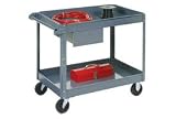 Buy 2 Shelf Deep Tray Steel Stock Cart 30x16 800 Lb. Capacity With 1 Drawer by EDSAL MFG CO.