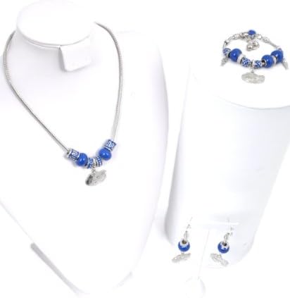 NCAA Licensed University of Florida Gators College Team Logo Fashion Necklace, Earrings, and Bracelet Set