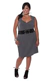 Torrid Plus Size Grey Sweetheart Bust Open-Back Belted Dress