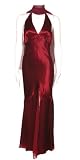 Sexy Sateen Halter Evening/ Bridesmaid/ Prom Dress + Scarf