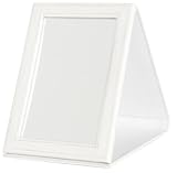Danielle Travel Folding Rectangular Leather Mirror, White