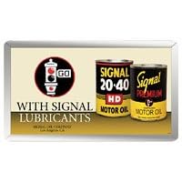 Signal Motor Oil Lubricants Sign by Signal Motor Oil Lubricants Sign