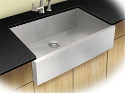 Ticor Zero Radius 33 Apron Farmhouse Square Front Single Bowl 16 Gauge Stainless Steel