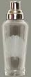 Individually Hand Etched Scallop Shell Glass Shaker 11"H