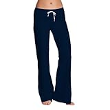 Zobha Women'S Wide Leg Pant, Midnight Blue/White, Medium