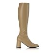 GOGO 3 Inch Womens Sexy Knee High Boots Stretch GOGO Boot With Block Heel Halloween Costume Tan GOGO 3 Inch Womens Sexy Knee High Boots Stretch GOGO Boot With Block Heel Halloween Costume Tan