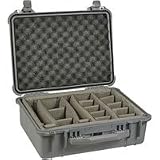 Pelican 1520 Watertight Hard Case with Dividers - Silver (Gray)