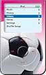 Soccer Ball - Apple iPod video 30GB Hard Case iJacket - Shock Absorbent Hard Protective Faceplate Cover + FREE iPod video Screen Protector Shield