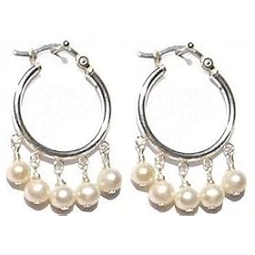 Barbuda Sterling Silver and Fresh Water Pearl Earrings