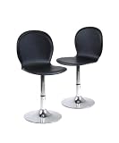 Set of 2 Adjustable Swivel Chair Bar Stool