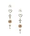 Pibupibu Novelty Crystal Weekly Cross Stud Earrings for Girls, Hypoallergenic