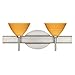 Besa Lighting 2SW-1743OK-SN 2X40W G9 Domi Wall Sconce with Oak Glass, Satin Nickel Finish