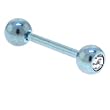 Solid Titanium DOUBLE Gem Light Purple Barbell 3/8-4mm